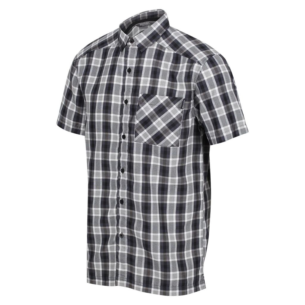Regatta Mens Mindano VI Checked Short-Sleeved Shirt