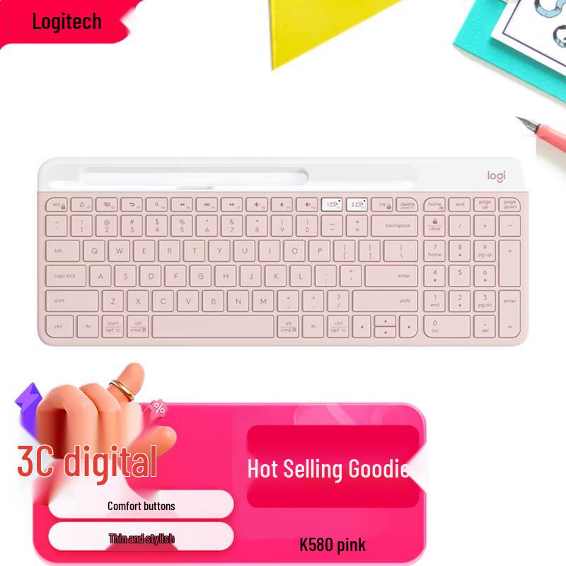 Logitech K580 Ultra-Slim Multi-Device Wireless Bluetooth Keyboard