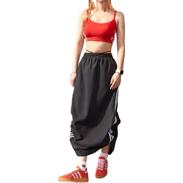 (WMNS) adidas Originals 3-Stripe Parach Skirt Asia Sizing 'Black White' Women's JC6123