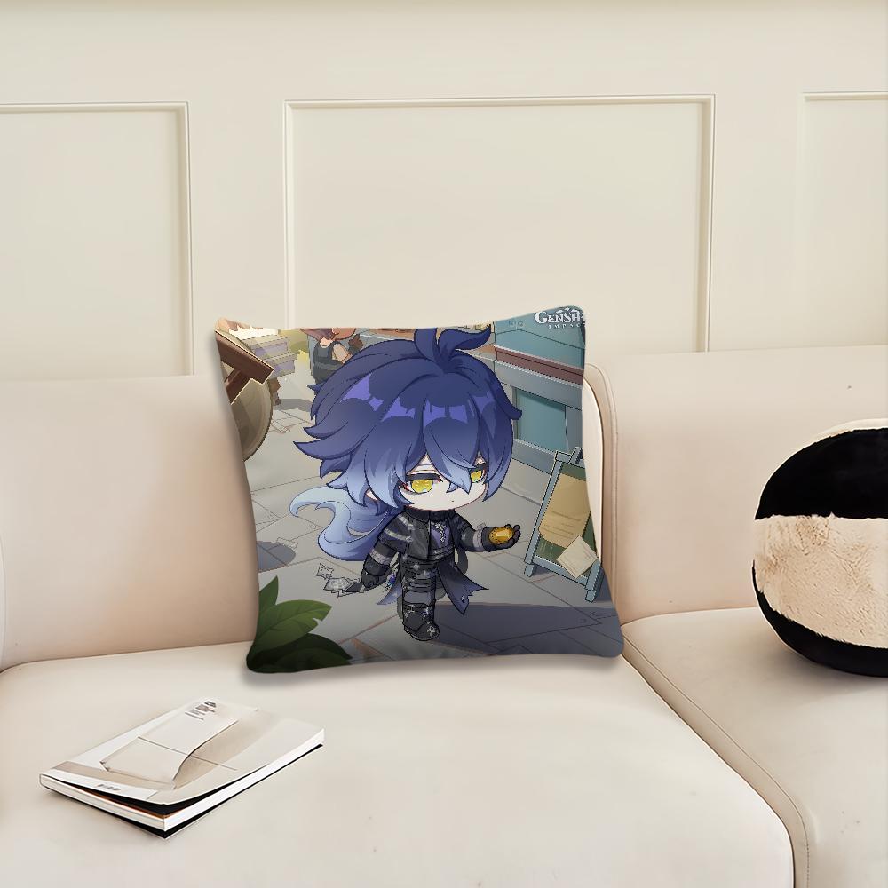Game Genshin Impact boy cushion cover Pillow Cover Decoration Room Home Sofa living Office Car Nordic Simplicity