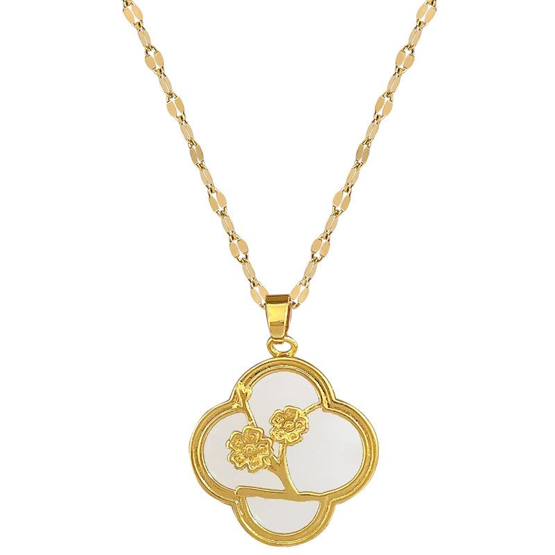 Butterfly Heavy Industry Necklace Women'S Copper Micro-Inlaid Real Gold Electroplating Delicate Clavicle Chain Neck Chain