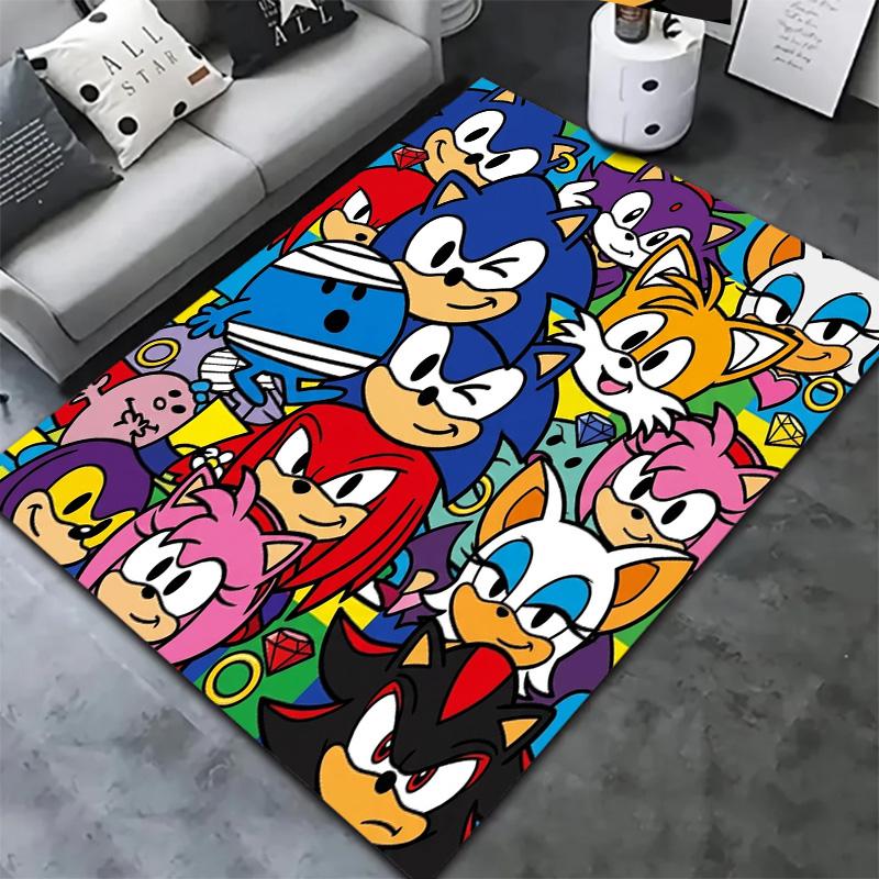 Sonic Hedgehog Carpet Rug For Living Room Bedroom Home Sofa Decoration Kids Play Nonslip Floor Mat