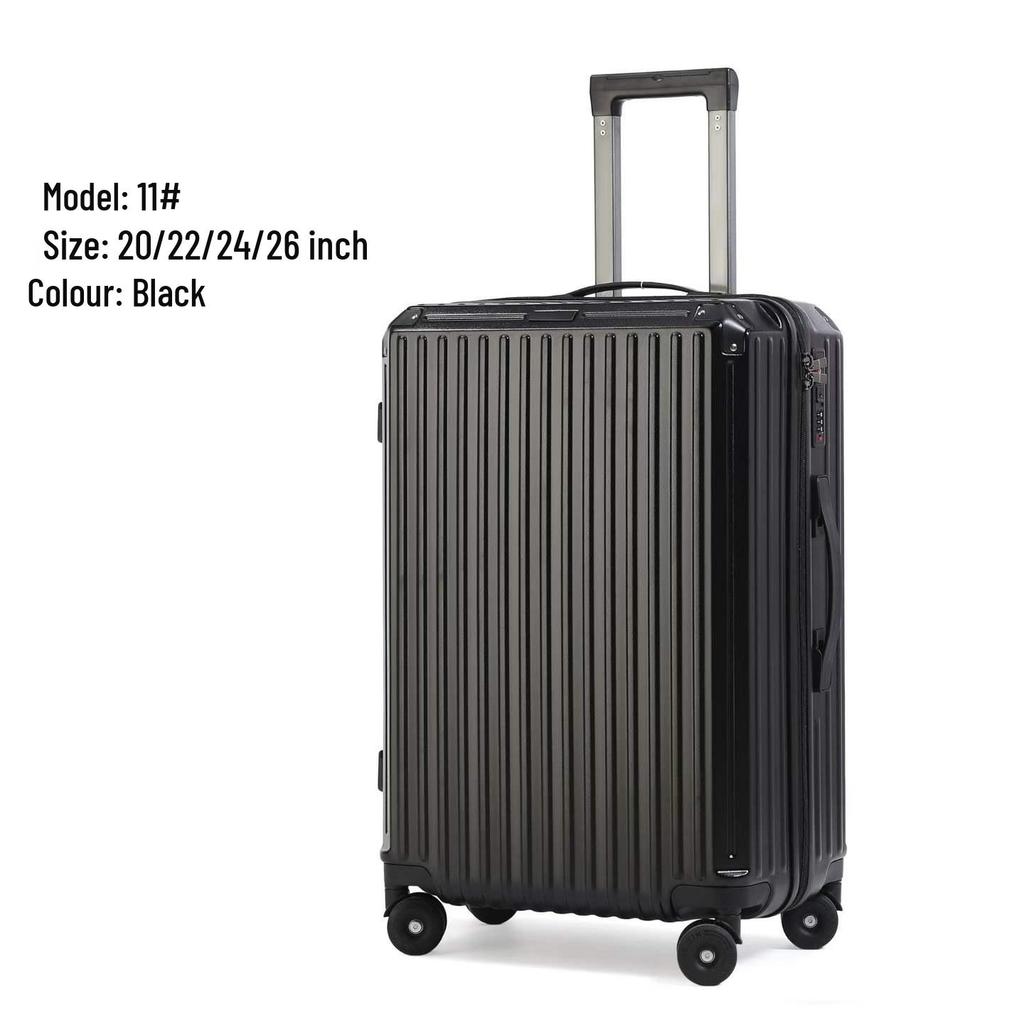 Large Capacity Stylish Multi-functional Trolley Case with Universal Wheels - Carry-on PC Alloy Shell Suitcase