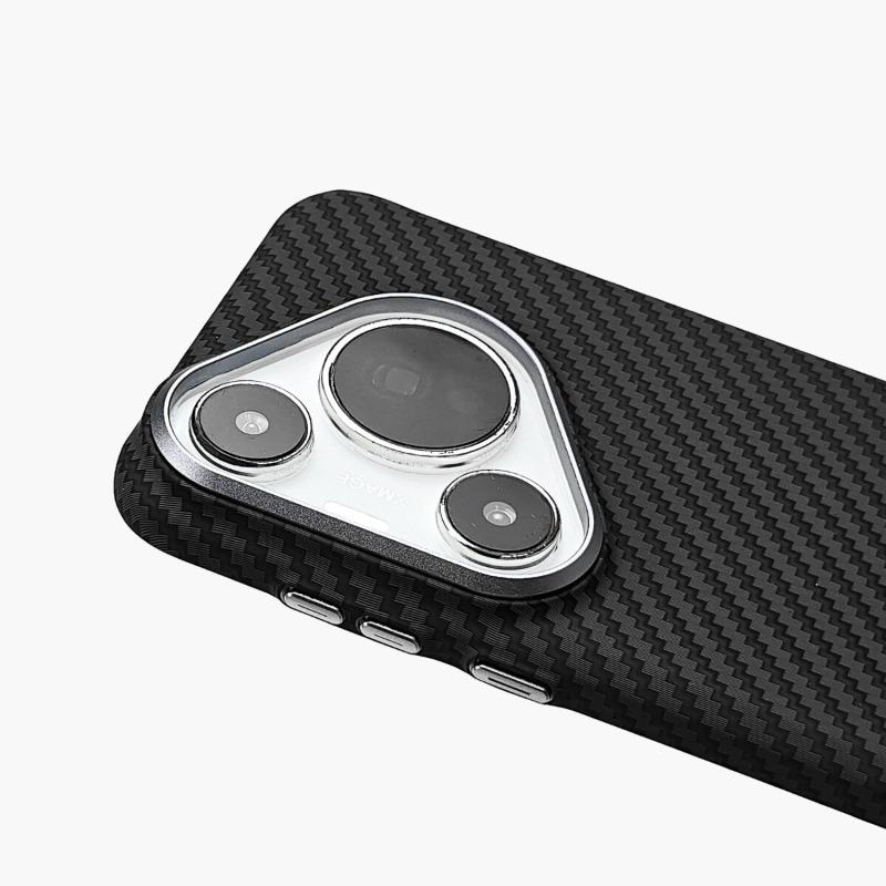 For Huawei Pura 70 Pro Pura 80 Pro+ Pura80 Ultra Case Magnetic Matte PC Carbon Fiber Pattern Hard Cover Metal Lens Frame Shell