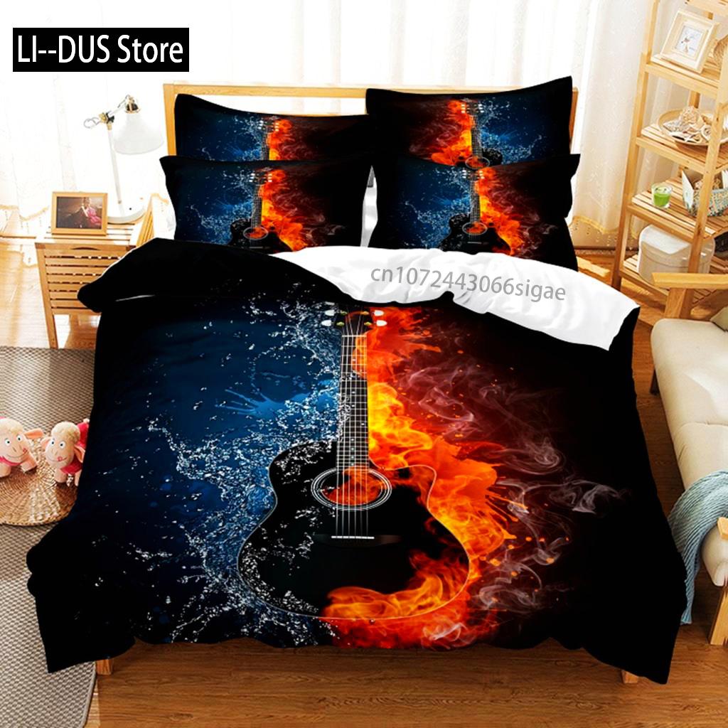Music Bedding Set Duvet Cover Set 3d Bedding Digital Printing Queen Size Bedding Set Fashion Design