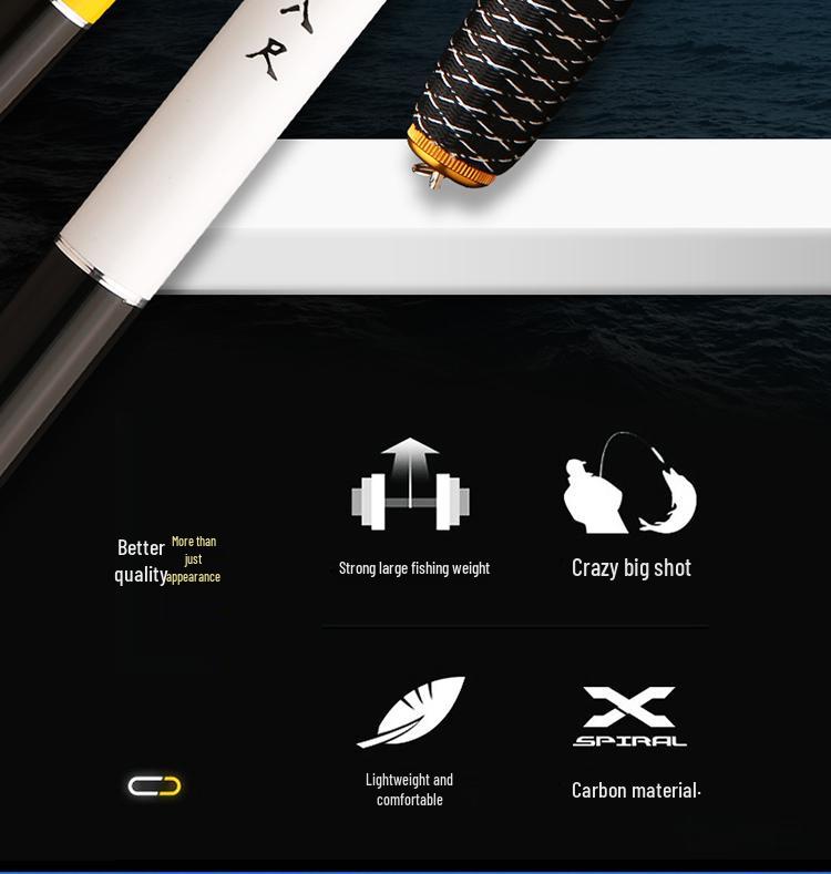 Daiwa Super Hard Lightweight Fishing Rod: Ideal for Silver, Bighead, and Common Carp and Tai Fishing.