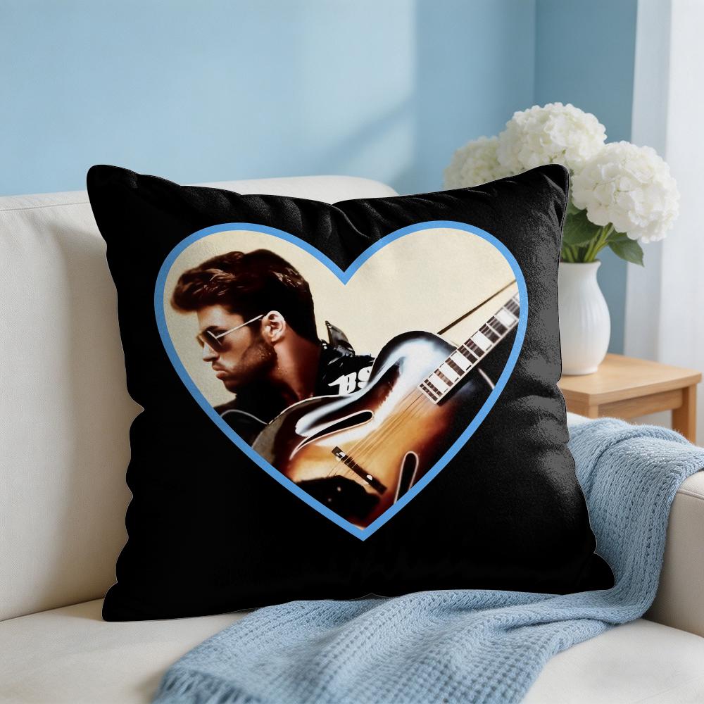 GGeorge Michael Singer Cushion Cover Square Pillow Bedroom Sofa Leisure Comfort Living Room Home Decoration X