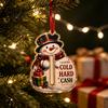 Christmas Tree Hanging Decor Money Holder Ornament, Acrylic Stocking Cash Gift Holiday Keepsake Pendant for Tree, Festive with Surprise Slot, Reusable