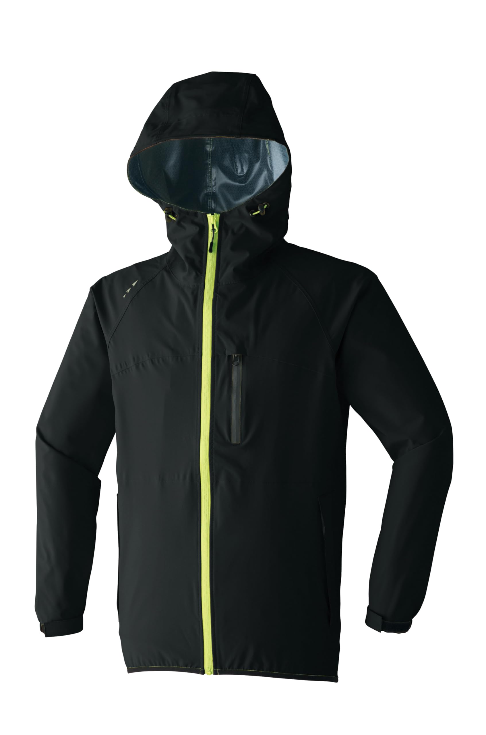 

ASAHICHO Stretch Rain Jacket, All Season, Black, 0025, Size 12 L