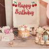 Cherry Birthday Banner - Funny Fruit Theme Happy Birthday Sign, Cherry 1st Bday Bridal Shower Banner, Cherry Theme Birthday Party Decorations Red