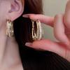Multilayer Zircon Geometric Earrings Temperament Earrings Year High-grade Atmospheric Exaggerated Earrings