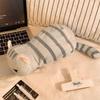 Kawaii Plush Pencil Case Gray Cat Style Large Capacity Bag Soft Makeup Holder for Students Office