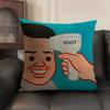 Art J-Joan C-Cornella Cushion Cover Natural Linen Organic Fabric Double-Sided Printing Sofa Home Decor Gift Pillow Case