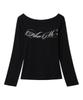 Ijeulum Adore Me Two-Way Boat Neck Long Sleeve (Black)