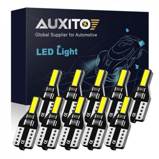 AUXITO License LED T10 168 Plate Light 194 6000K 2825 Bulbs White Super Bright
