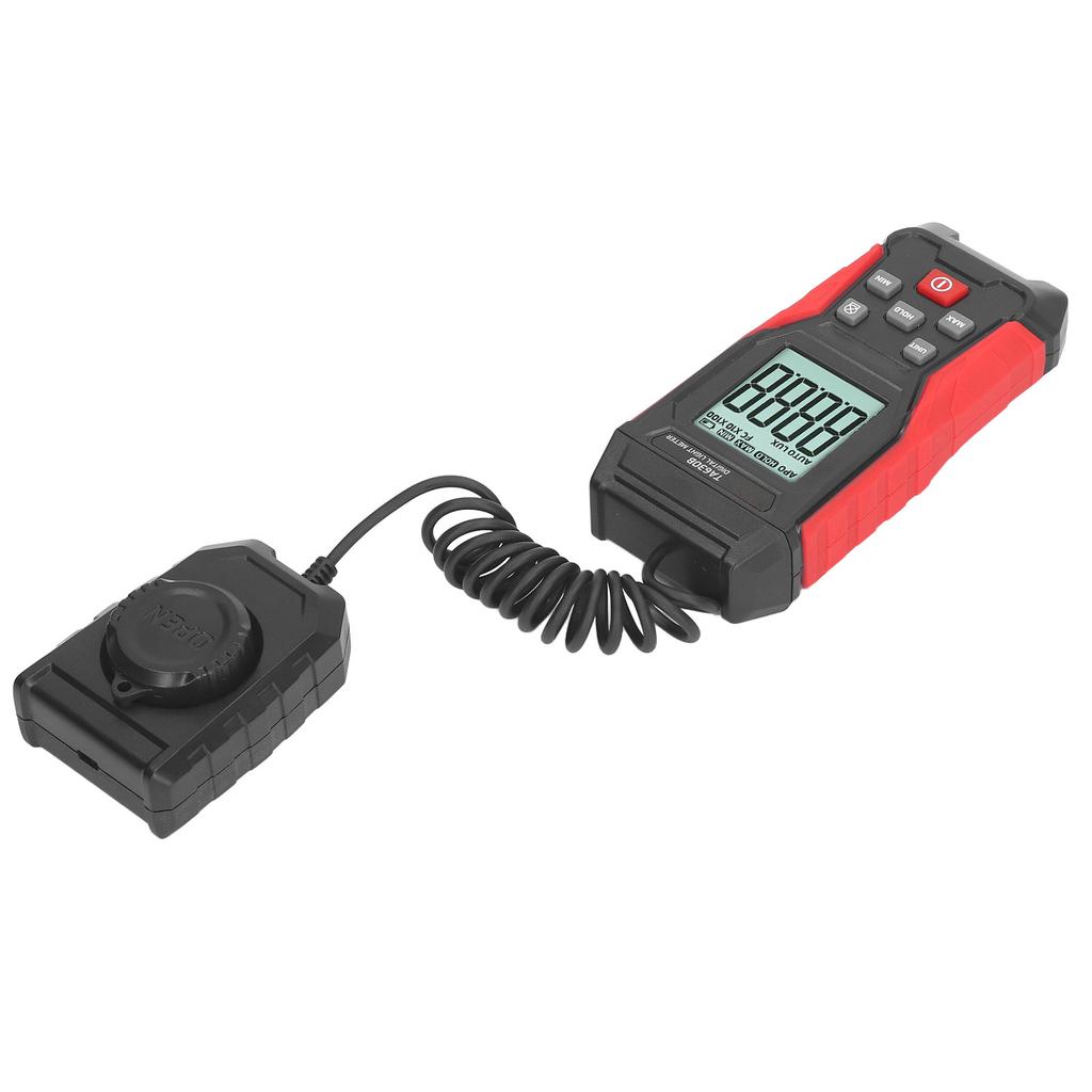 Luxómetro Digital 200000LX Medidor de Luz de Alta Precisión Apagado Automático Probador de Iluminancia