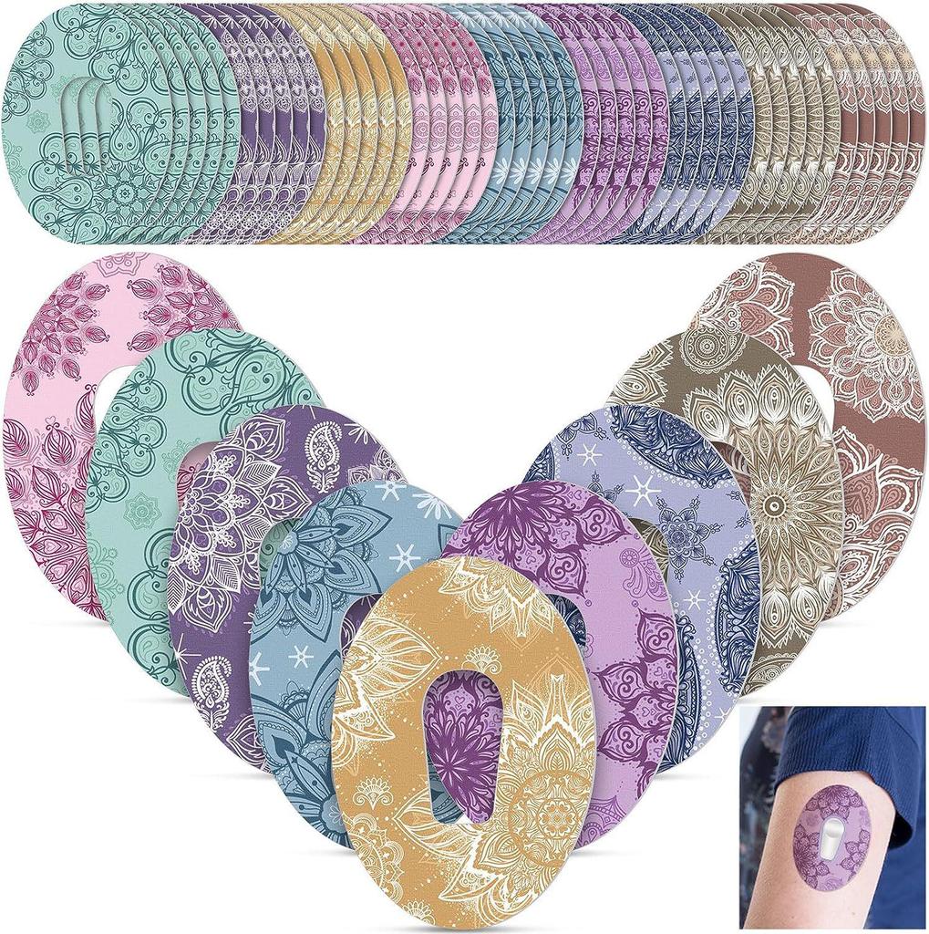 Festive Cartoon Blood Glucose Meter Waterproof Sticker: Sweatproof, Colorful, Dynamic Sensor Patch