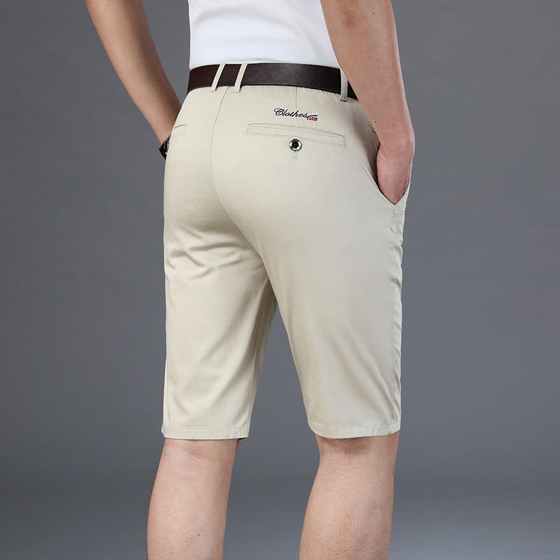 Casual Shorts Männer Sommer Gerade Elastische Business Mode Dünne Kurze Hosen Männlichen