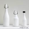 Otsuka Glass Kitchen Decor Storage Bottles (Jugs), Beverage Bottles, 300ml, Set of 2, White, Made In Japan, SD300-AITO-2P
