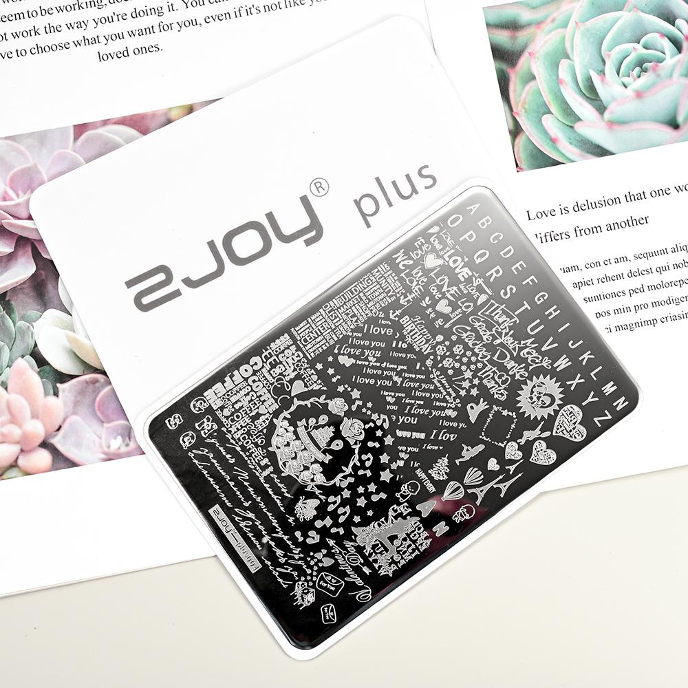 Destičky na ražení nehtů Zimní linky svetru s pruhovaným vzorem Šablony na nehty DIY geometrický kostkovaný design nehtová deska Obrázek Decoratio