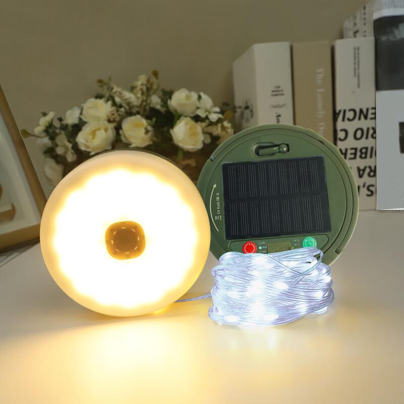 Solar & Type-C Rechargeable Outdoor LED String Lights