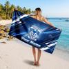 Warrington Wolves Customized Name Text Beach Towel, Soft Absorbent Towel Beach Pool Travel Personal Gift