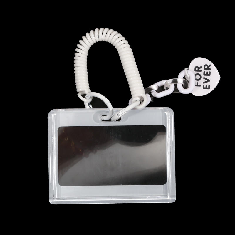 Dialog Box Transparent Card Cover Student Cartoon Slider Card Pack Game Card ID Card Set Pendant Anti-lost Card Holder
