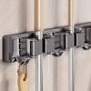 Heavy Duty Metal Mop and Broom Holder Wall Mounted Adjustable Hooks Storage Organizer for Home Garage Kitchen Garden Space Saving Tool Rack