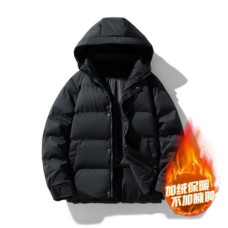 

Autumn and winter 2025 fashionable new men s jacket cotton-padded clothes trendy short cotton-padded jackets thickened cotton-padded clothes M чорний