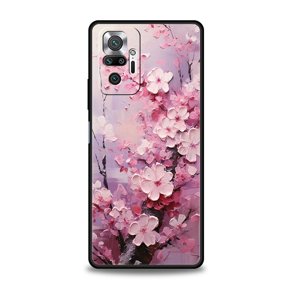 Cherry Blossom Tree Phone Case For Xiaomi Redmi Note 13 12 5G 9S 9 8 10 11 Pro 4G 9T 13C 12C 10C 9C 9A 7 Pro Soft Silicone Cover