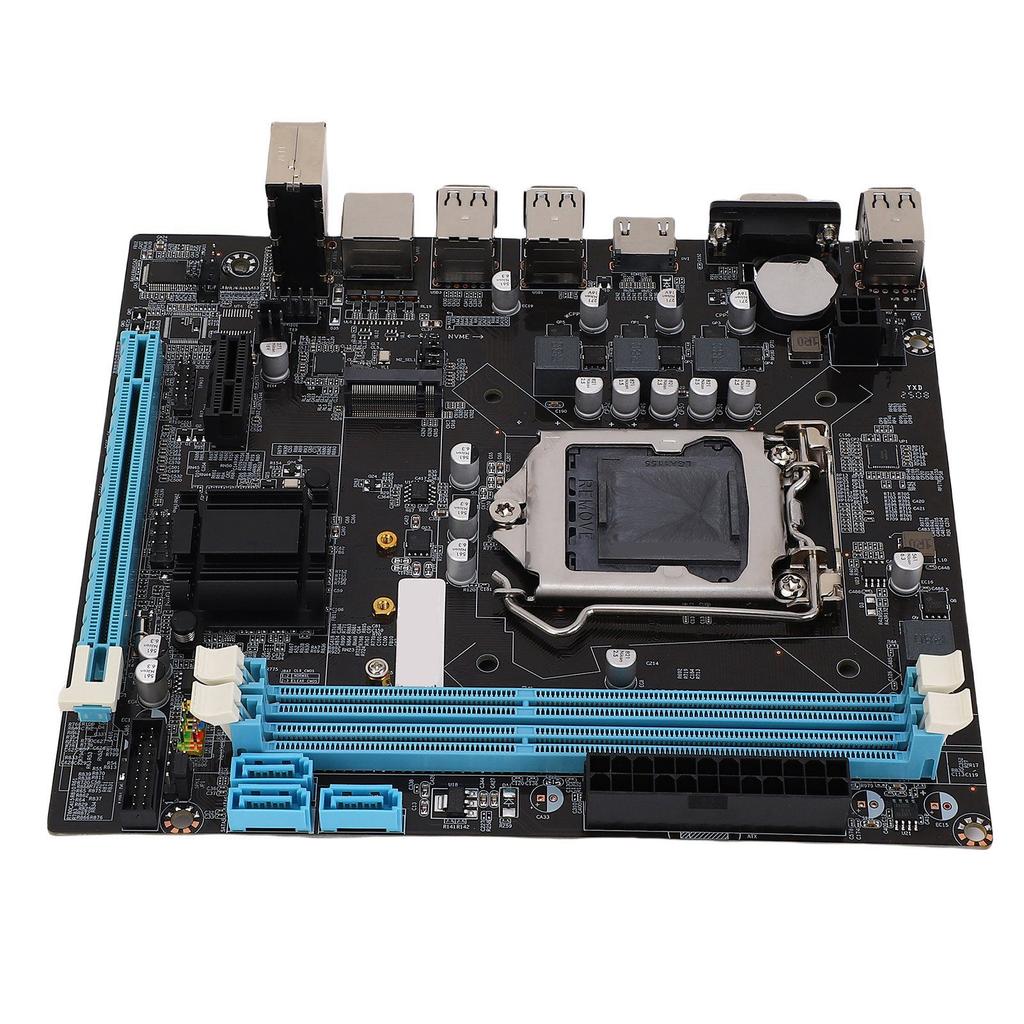 Desktop Motherboard H61 6 USB2.0 DDR3 M.2 NVMe NGFF 100Mbps LAN Micro ATX Motherboard for LGA1155 Socket I3 I5 I7
