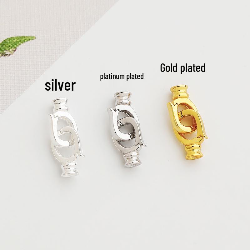 

Браслет и ожерелье из стерлингового серебра 925 пробы с жемчужной застежкой, ювелирные аксессуары S925 Silver - Gold Plated