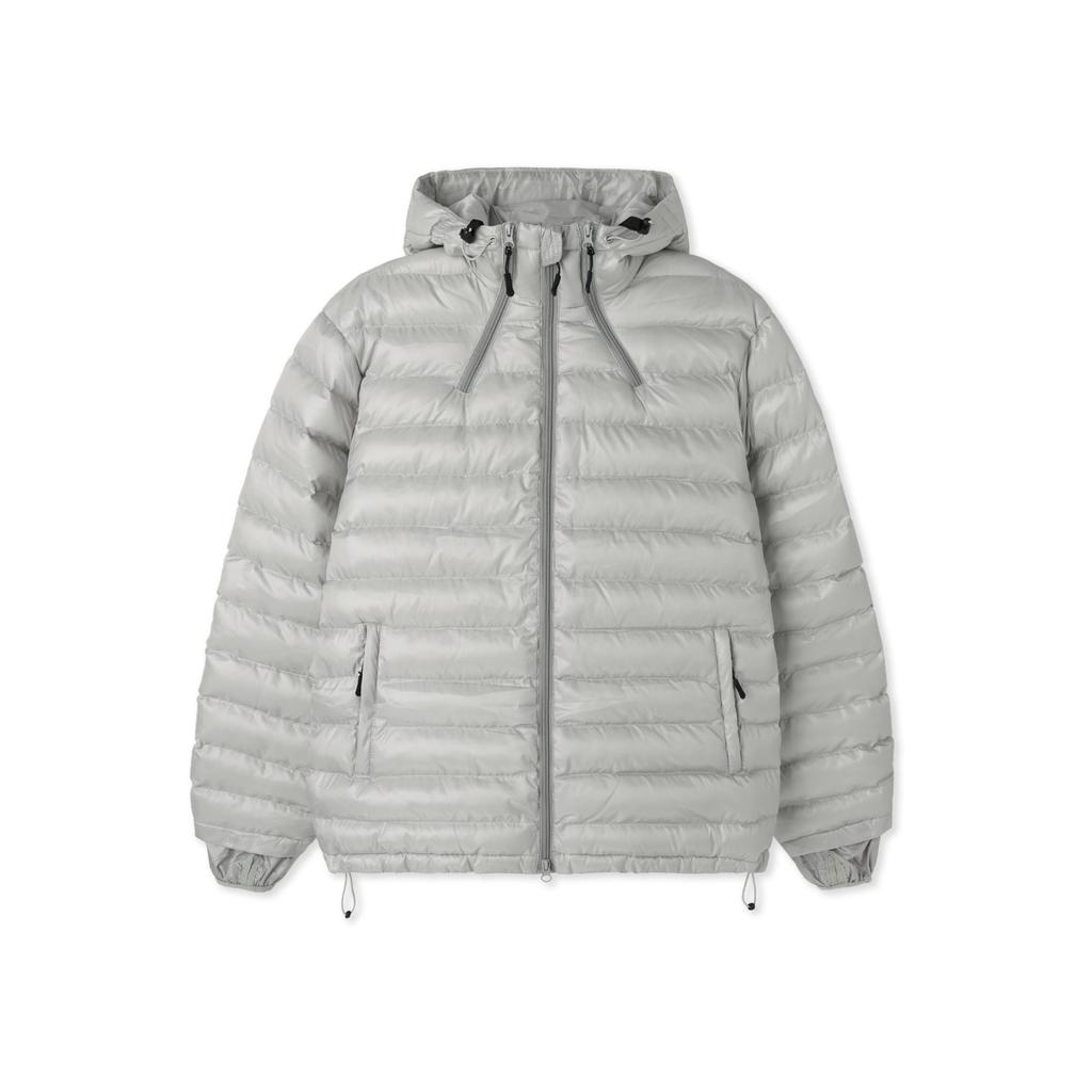 Apostrophe Comma Glossy Three-Way Light Hoodie Padded Jacket_Olive