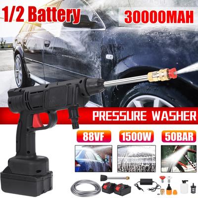 1500W 70Bar Wireless High Pressure Car Wash Washer Gun 50000mah Foam Generator Water Gun Spray Cleaner for Makita 18V Battery