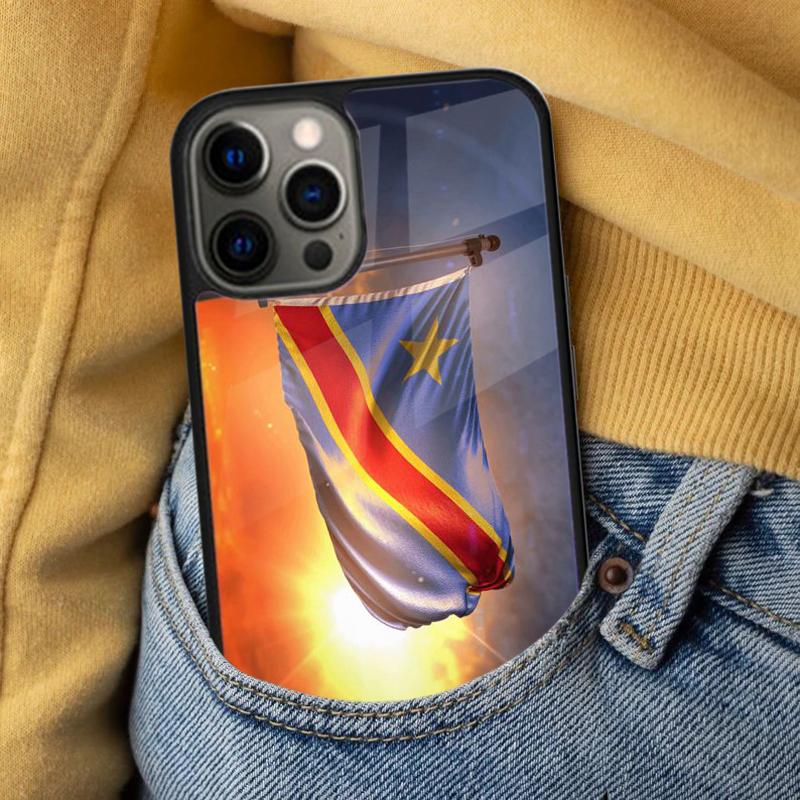 Demokratische Republik Kongo Flagge Weiche Handyhülle für iPhone 17 Air 16e Pro max 15 Pro 13 14 Plus 11 12 MagSafe Magnetische Hülle