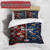 3pcs Duvet Cover Set (1*Duvet Cover + 2*Pillowcase, Without Core), Custom Name NFL Pattern Bedding Set, Home Bedroom Decor Gift