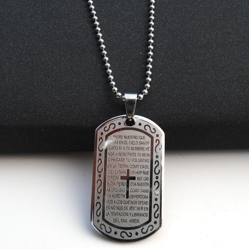 Accessories Men'S Necklace Titanium Steel Pendant Stainless Steel Long Necklace Girls Fashion Sweater Chain