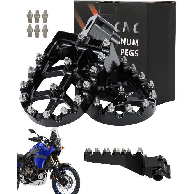 

Motorcycle Foot Pegs Pedal Rest Footpeg for Tenere 700 2021-2024 ADV, Knight Black Knight Black