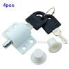 4Pcs Sliding Window Lock With Key Child Safety Protection  Anti-Theft Door  Push