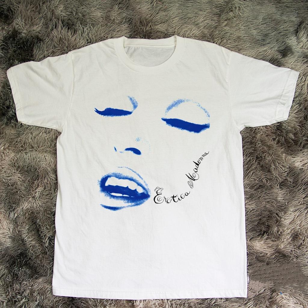 T-shirt alla moda Y2k Nuova Madonna Faccia Grande Collezione Estiva T-shirt Vintage Hip Hop Streetwear Casual Larga Stampa T-shirt Unisex