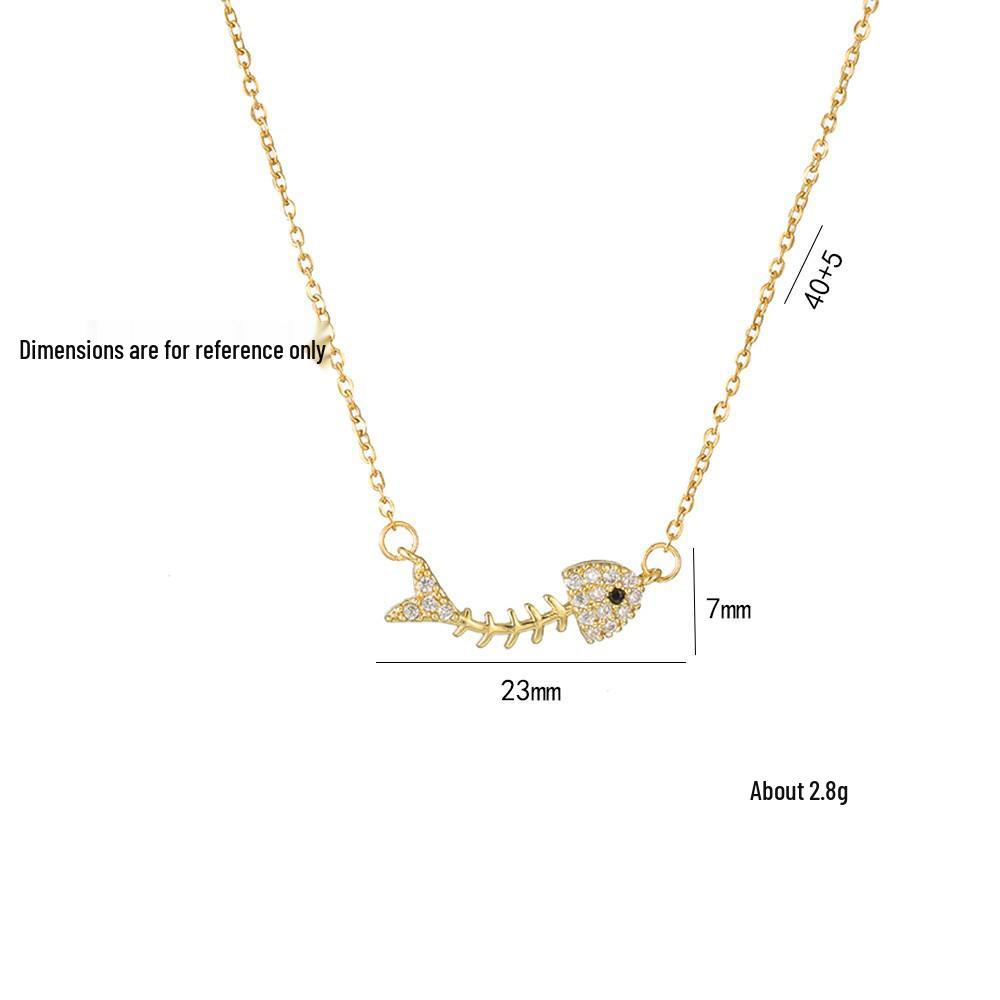 Women's Japanese-Korean Style Butterfly Zircon Pendant Necklace