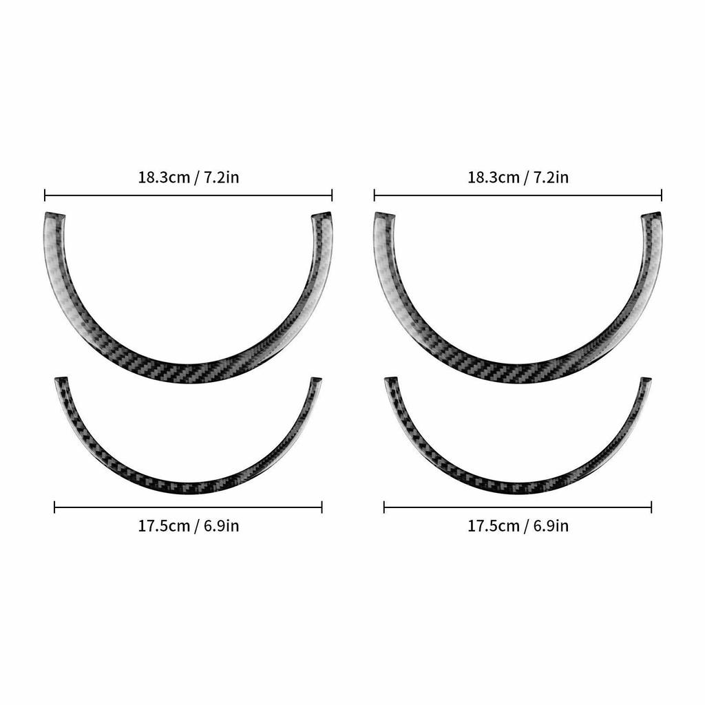 4x Carbon Fiber Car Center Side Air Vent Cover Trim For Mini R55 R56 R57 2007-10