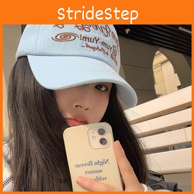 Embroidered Modern Blue Soft Baseball Cap For Women Flattering Suitable Design