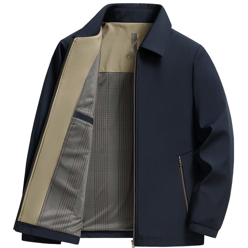 Woodpecker 2025 Dad Outerwear Set: Men's Spring and Autumn Jacket for Middle-Aged and Elderly