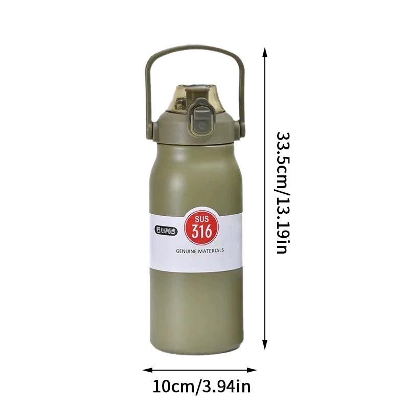 1700Ml Large Capacity Thermal Thermo Water Bottle Stainless Steel Thermo Bottle Portable Vacuum Mug Thermos Insulated Cup Tumble