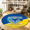 Round Rug Custom NameWarrington Wolves FC Pattern Non Slip Carpet Home Floor Decor