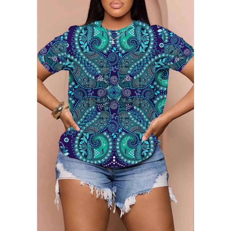 

Летняя женская футболка с короткими рукавами и круглым вырезом с принтом в стиле 3D, топы, одежда, Blusas Mujer De Camisas, футболки XXS-6XL XL