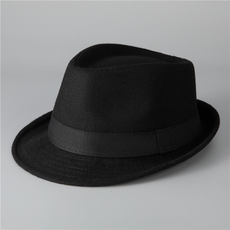Top hat men's autumn and winter British jazz hat gentleman's hat thickened woolen warm hat