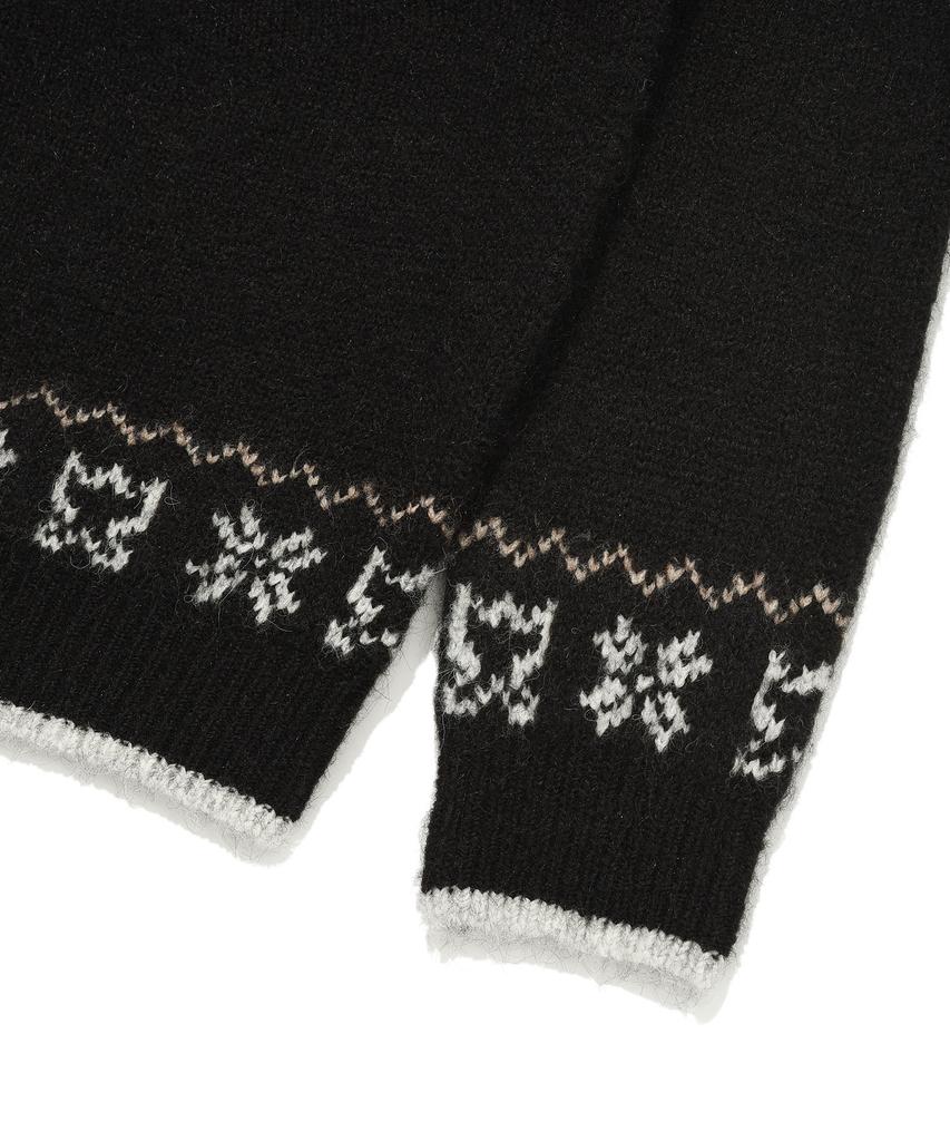 Wacky Willy Nordic Round Cardigan Black