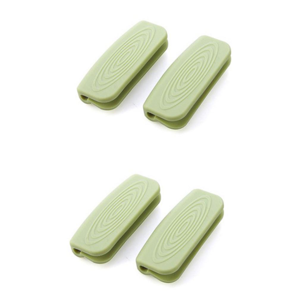 2Pcs Silicone Pot Handle Covers Heat Resistant Non-Slip Kitchen Protective Heatproof Safe Cooking Pinch Mitts for Wok Pan